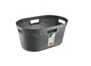 Curver Laundry Basket Recycled 40l, dark grey
