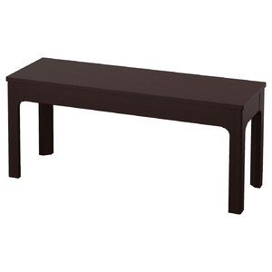 EKEDALEN Bench, dark brown, 105x36 cm