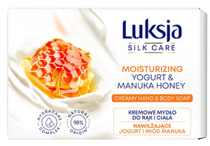 Luksja Creamy & Soft Caring Bar Soap Moisturizing Yogurt & Manuka Honey 98% Natural 90g