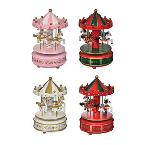 Christmas Music Box Merry-Go-Round, 1pc, assorted colours