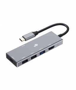 TB Adapter 7in1 USB-C - HDMI, USBx2, PD, SD/TF