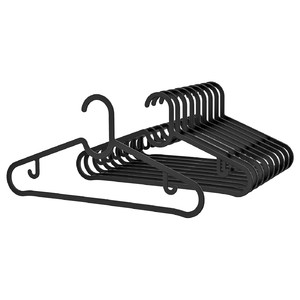 SPRUTTIG Hanger, black, 10 pack