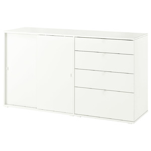 VIHALS Storage combination, white, 165x47x90 cm