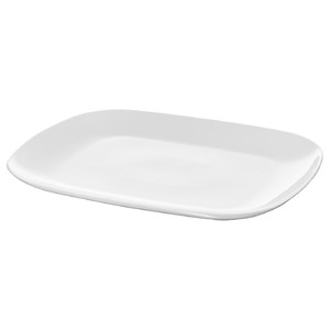 VÄRDERA Plate, white, 31x26 cm