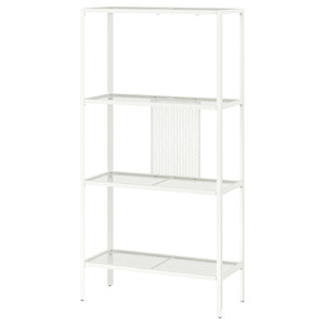 BAGGEBO Shelving unit, metal, white, 60x25x116 cm