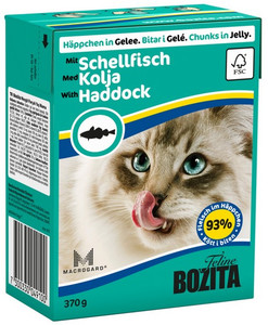 Bozita Feline Cat Food with Haddock in Jelly 370g