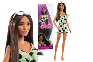 Barbie Fashionista Doll, Brunette With Polka Dot Romper HPF76 3+