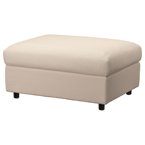 VIMLE Footstool with storage, Hallarp beige
