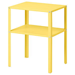 KNARREVIK Bedside table, bright yellow, 42x34 cm