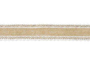 Jute Ribbon with Lace 50mm/5m