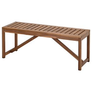 NÄMMARÖ Bench, outdoor, light brown stain, 120 cm