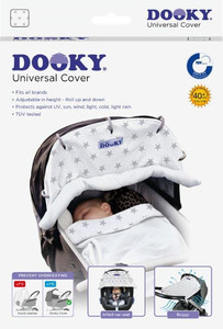 Dooky Universal Cover for Pram, Stroller, Car Seat SilverStar