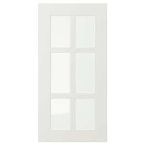 STENSUND Glass door, white, 30x60 cm
