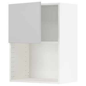 METOD Wall cabinet for microwave oven, white/Veddinge grey, 60x80 cm