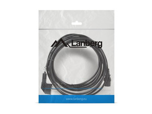 Lanberg Power Cable EU Plug CEE 7/7 - IEC 320 C13 VDE 5m, black
