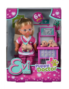 Evi Love Doll Puppy Doctor 3+