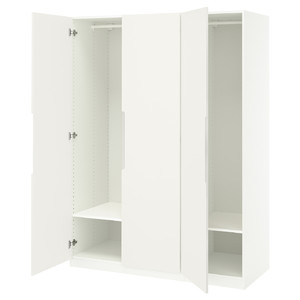 PAX / TONSTAD Wardrobe combination, white/off-white, 150x60x201 cm