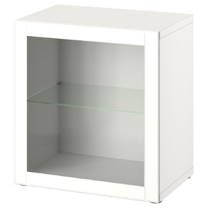 BESTÅ Shelf unit with door, white, Ostvik white, 60x42x64 cm