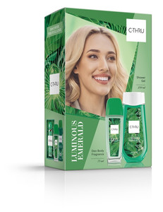 C-THRU Gift Set Luminous Emerald - Deo Body Fragrance & Shower Gel