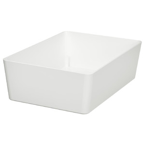 KUGGIS Box, white, 18x26x8 cm