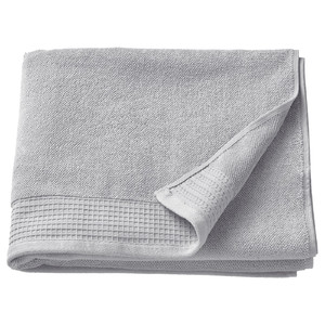 VINARN Bath towel, light grey, 70x140 cm