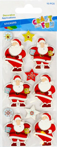 Christmas Stickers Santa 10pcs