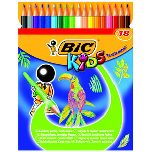 BIC Colouring Pencils Kids Tropicolors 18pcs