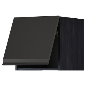 METOD Wall cabinet horizontal, black/Upplöv matt anthracite, 40x40 cm