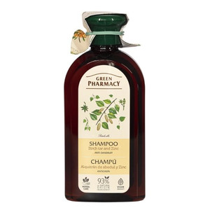 Green Pharmacy Anti-Dandruff Shampoo - Birch Tar & Zinc 93% Natural Vegan 350ml