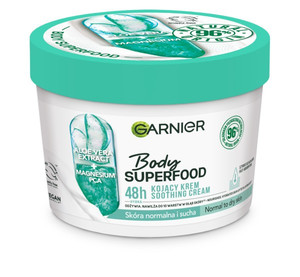Garnier Body Superfood Soothing Cream Aloe Vera & Magnesium 96% Natural Vegan 380ml