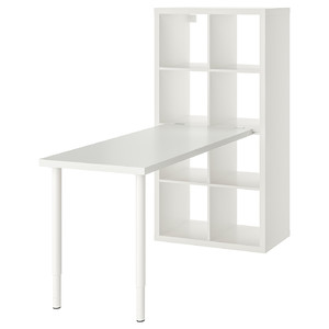 KALLAX / LAGKAPTEN Desk combination, white, 77x159x147 cm