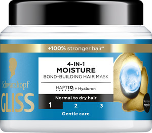 SCHWARZKOPF Gliss 4-in-1 Moisture Bond-Building Hair Mask 97% Natural 400ml