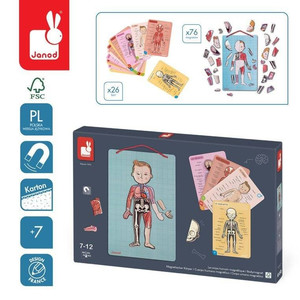 Janod Magnetic Puzzle Body in 12 Languages 7+