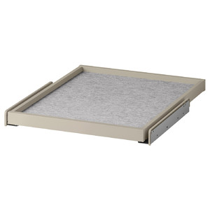 KOMPLEMENT Pull-out tray with drawer mat, beige/light grey, 50x58 cm