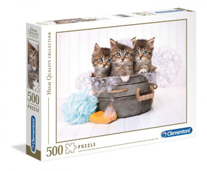 Clementoni Jigsaw Puzzle High Quality Kittens and Soap 500pcs 7+