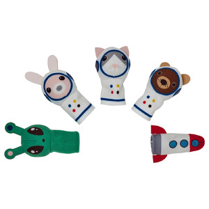 AFTONSPARV 5-piece finger puppet set, multicolour