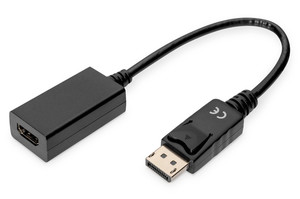 DIGITUS DisplayPort Adapter / Converter, DP/M - HDMI type A/F