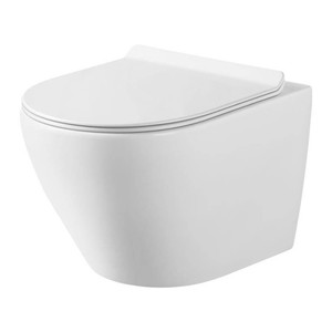 WC Wall-Hung Toilet Bowl Riviera, rimless, white