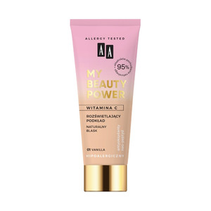 AA My Beauty Power Illuminating Foundation Vit C 01 Vanilla 95% Natural Vegan 30ml