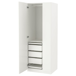 PAX / FORSAND Wardrobe combination, white/white, 75x60x201 cm