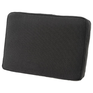 JÄRPÖN/DUVHOLMEN Back cushion, outdoor, dark grey anthracite, 62x44 cm