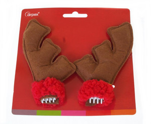 Christmas Hair Clips Reindeer 2pcs