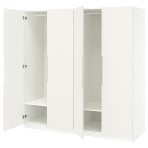 PAX / TONSTAD Wardrobe combination, white/off-white, 200x60x201 cm