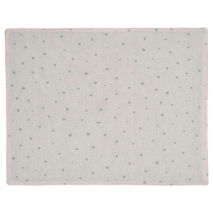 NISSÖGA Place mat, white/light blue, 45x35 cm