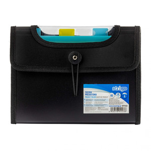 Document Folder with 6 Pockets A5 25mm, black