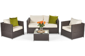 Outdoor Furniture Set MALAGA SET, brown
