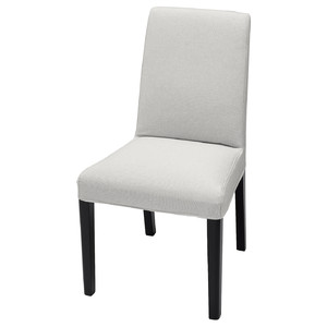 BERGMUND Chair, black, Orrsta light grey