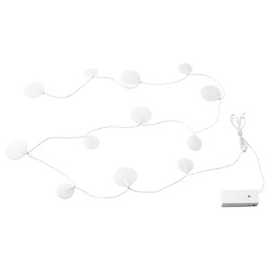 AKTERPORT LED string light with 12 lights, battery operated, Pebbles white