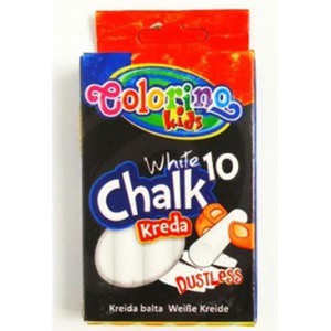 Colorino Kids White Chalk 10pcs