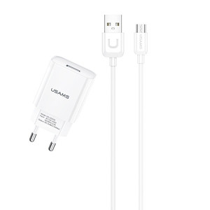 USAMS Charger 2.1A with microUSB Cable T21 EU Plug